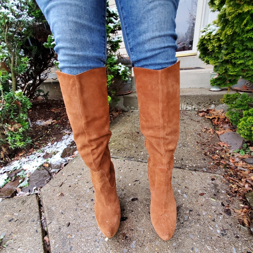 Brown Suede Platform Boots